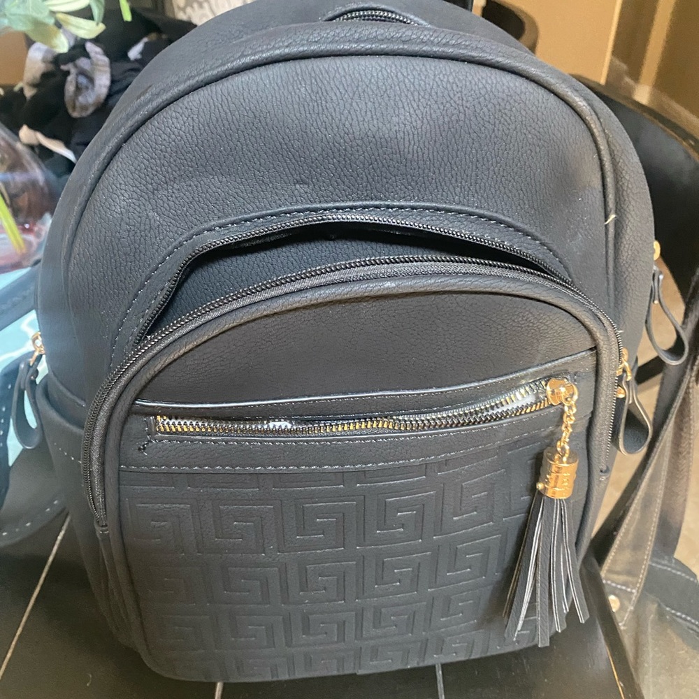New w/o tags black backpack purse